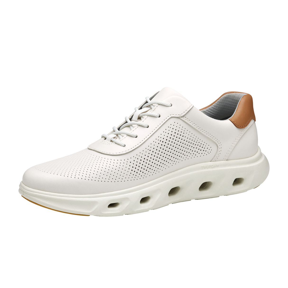 Johnston & Murphy Reactivate U-Throat Sneaker (Men) - White Full Grain Athletic - Casual - Lace Up - The Heel Shoe Fitters