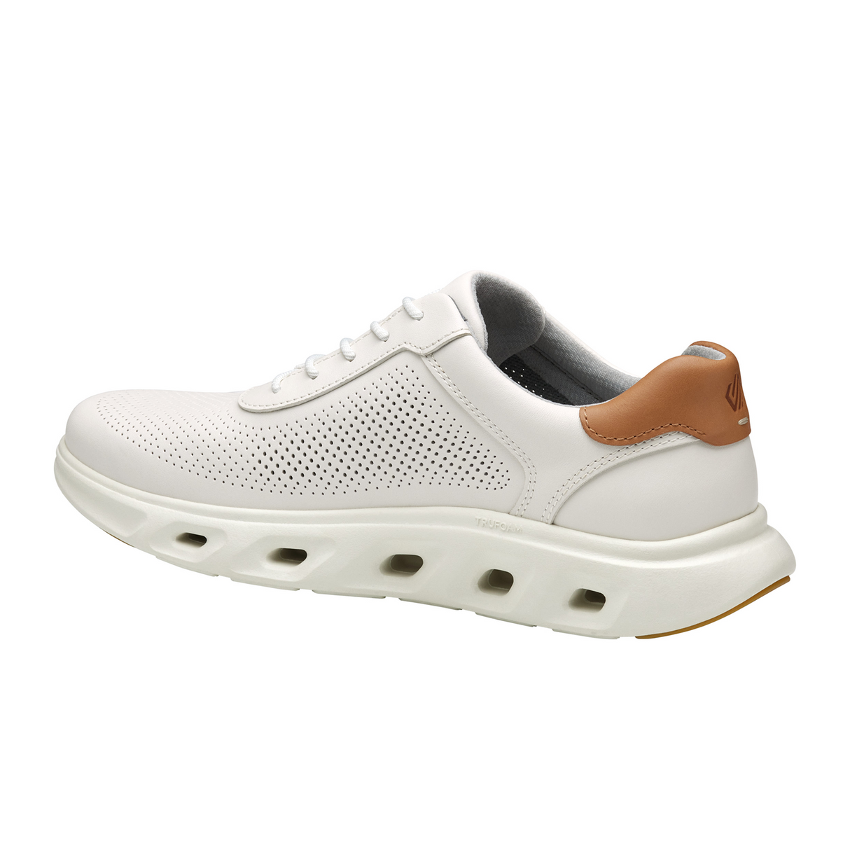 Johnston & Murphy Reactivate U-Throat Sneaker (Men) - White Full Grain Athletic - Casual - Lace Up - The Heel Shoe Fitters