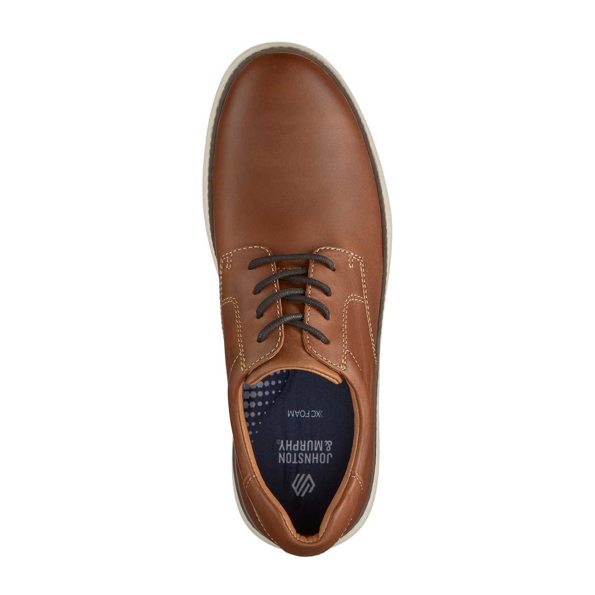 Johnston & Murphy McGuffey 2 Plain Toe Oxford (Men) - Tan Full Grain Dress-Casual - Oxford - The Heel Shoe Fitters