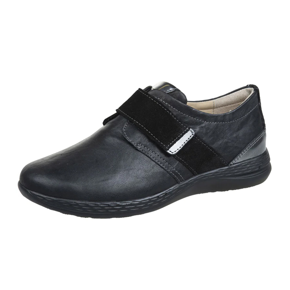Fidelio Masha Wide Slip On (Women) - Black Rocky Dress-Casual - Slip On - The Heel Shoe Fitters