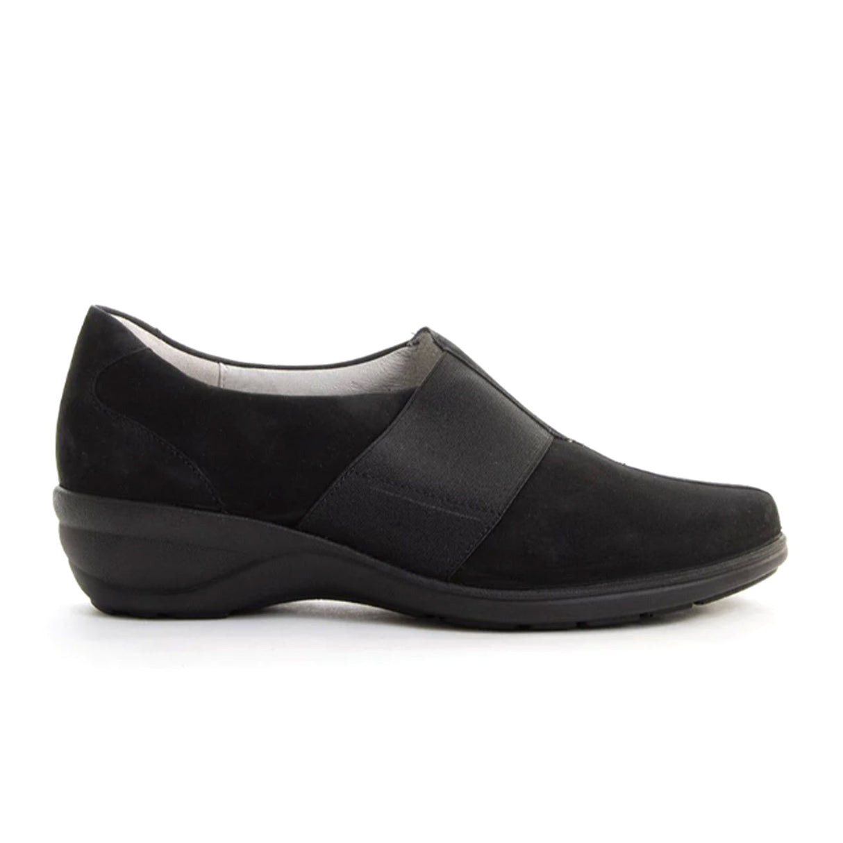 Waldlaufer Fame 305502 Slip On (Women) - Black Suede Dress-Casual - Slip On - The Heel Shoe Fitters