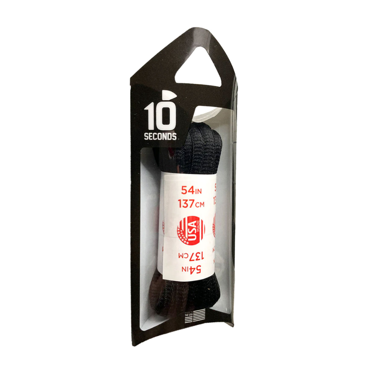 10 Seconds Nylon Oval SoftTouch Shoelace - Black Accessories - Shoe Laces - The Heel Shoe Fitters