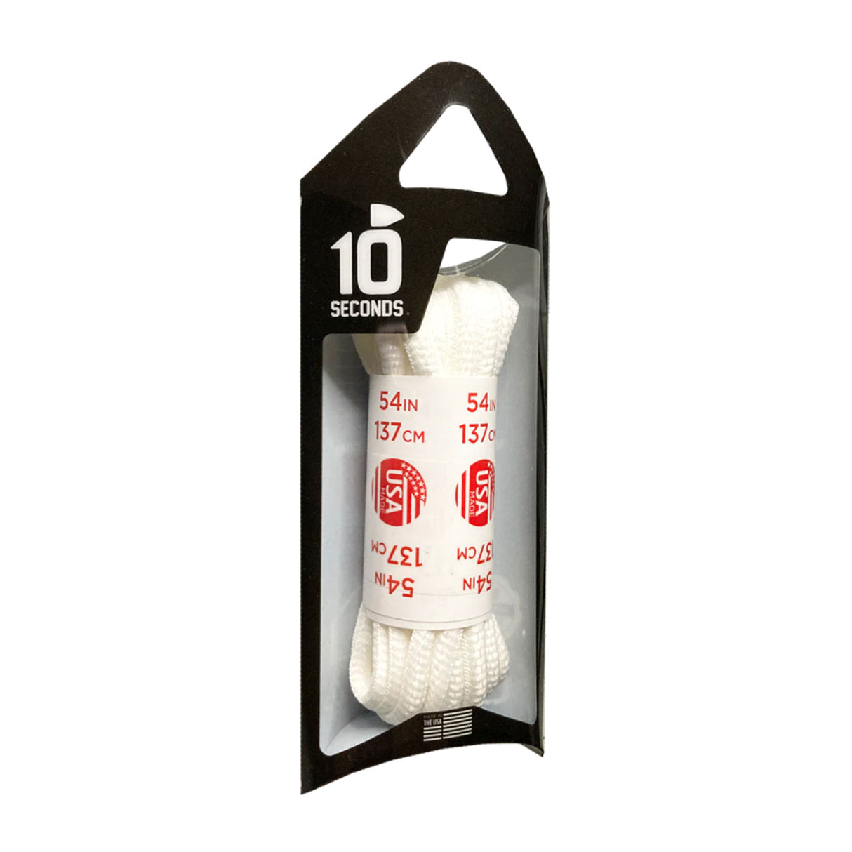 10 Seconds Nylon Oval SoftTouch Shoelace - White Accessories - Shoe Laces - The Heel Shoe Fitters