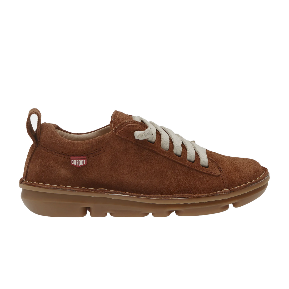 On Foot Silken Low Top Sneaker (Women) - Castana Suede Athletic - Casual - Lace Up - The Heel Shoe Fitters