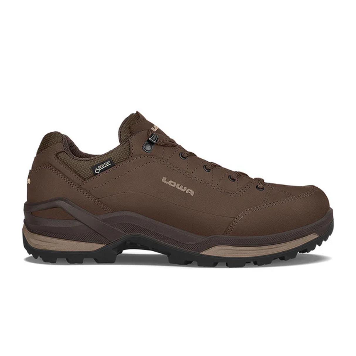 Lowa Renegade GTX Lo Hiking Shoe (Men) - Espresso/Beige Hiking - Low - The Heel Shoe Fitters