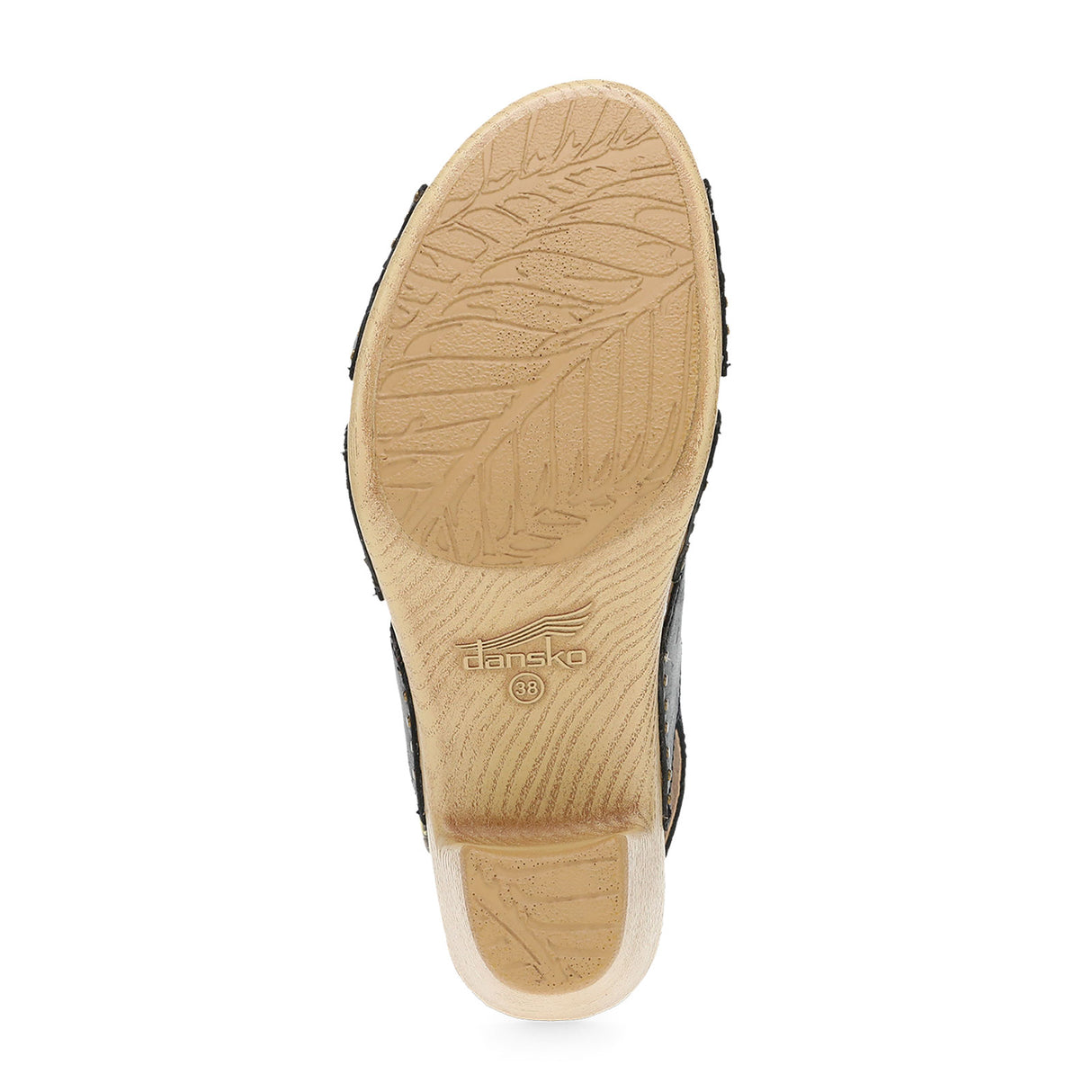 Dansko Tatiana Wedge Sandal (Women) - Black Pull Up Sandal - Heel/Wedge - The Heel Shoe Fitters