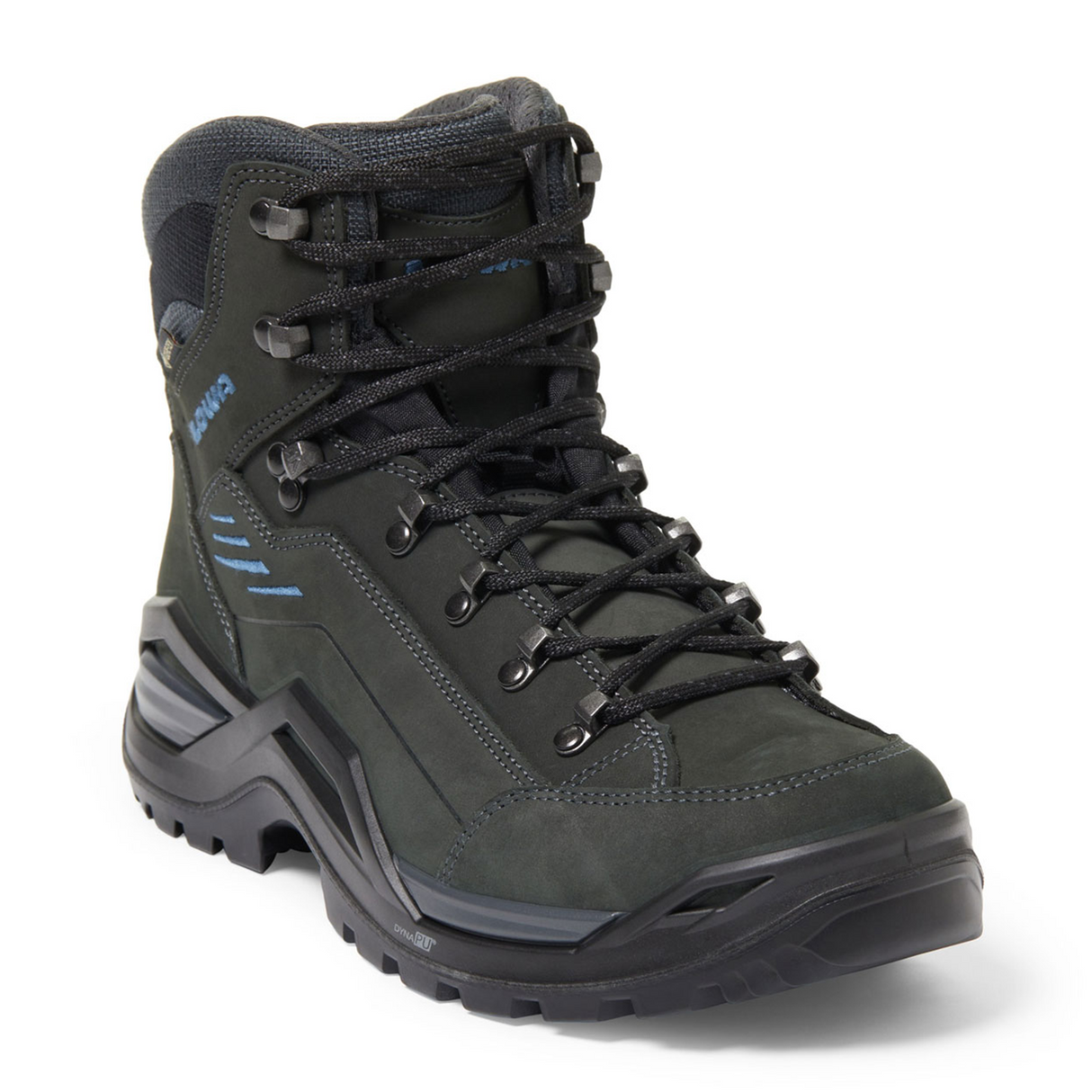 Lowa Renegade EVO GTX Mid Wide Hiking Boot (Men) - Anthracite/Steel Blue Hiking - Mid - The Heel Shoe Fitters