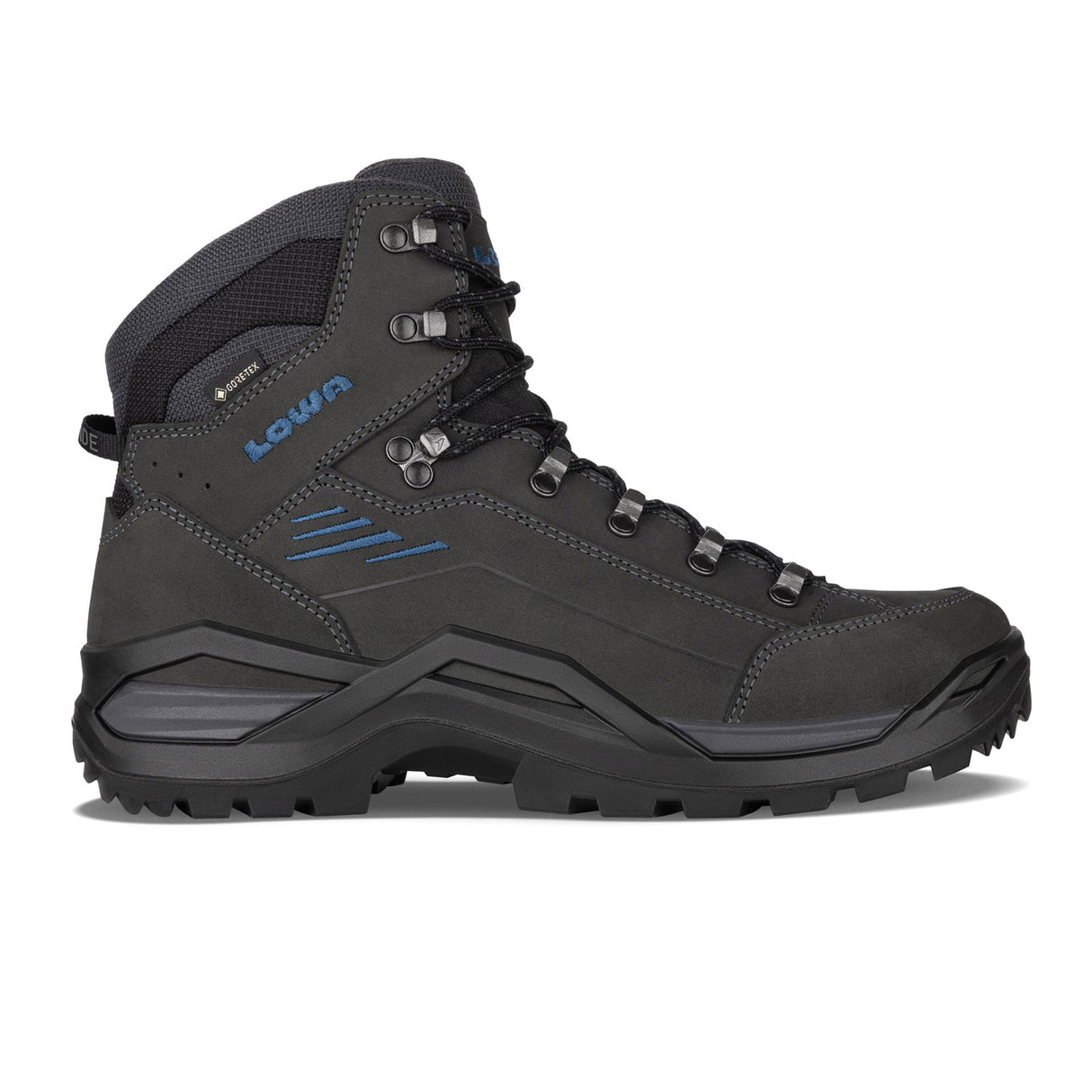 Lowa Renegade EVO GTX Mid Hiking Boot (Men) - Anthracite/Steel Blue Hiking - Mid - The Heel Shoe Fitters