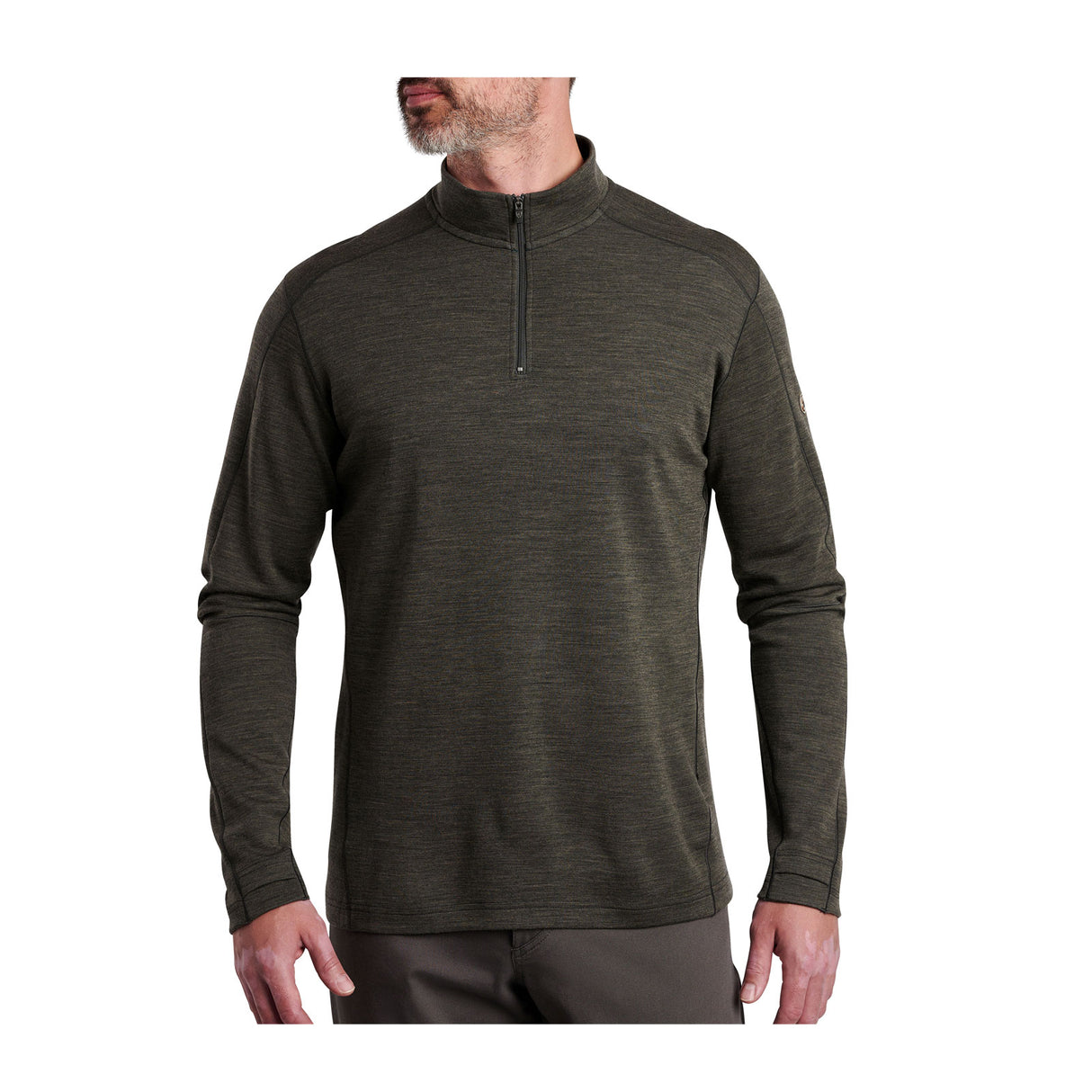 Kuhl Invigoratr 1/4 Zip Sweater (Men) - Olive Apparel - Top - Long Sleeve - The Heel Shoe Fitters