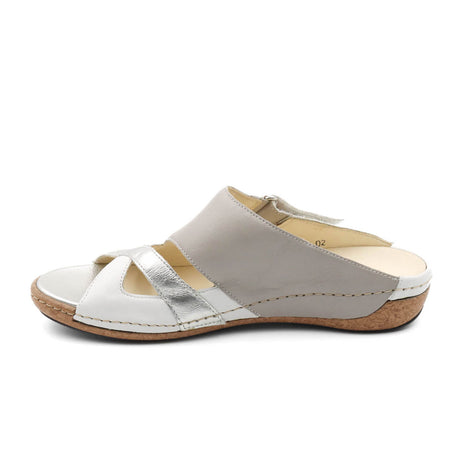 Waldlaufer Beth 342505 Slide Sandal (Women) - Silver/Gray Sandals - Slide - The Heel Shoe Fitters