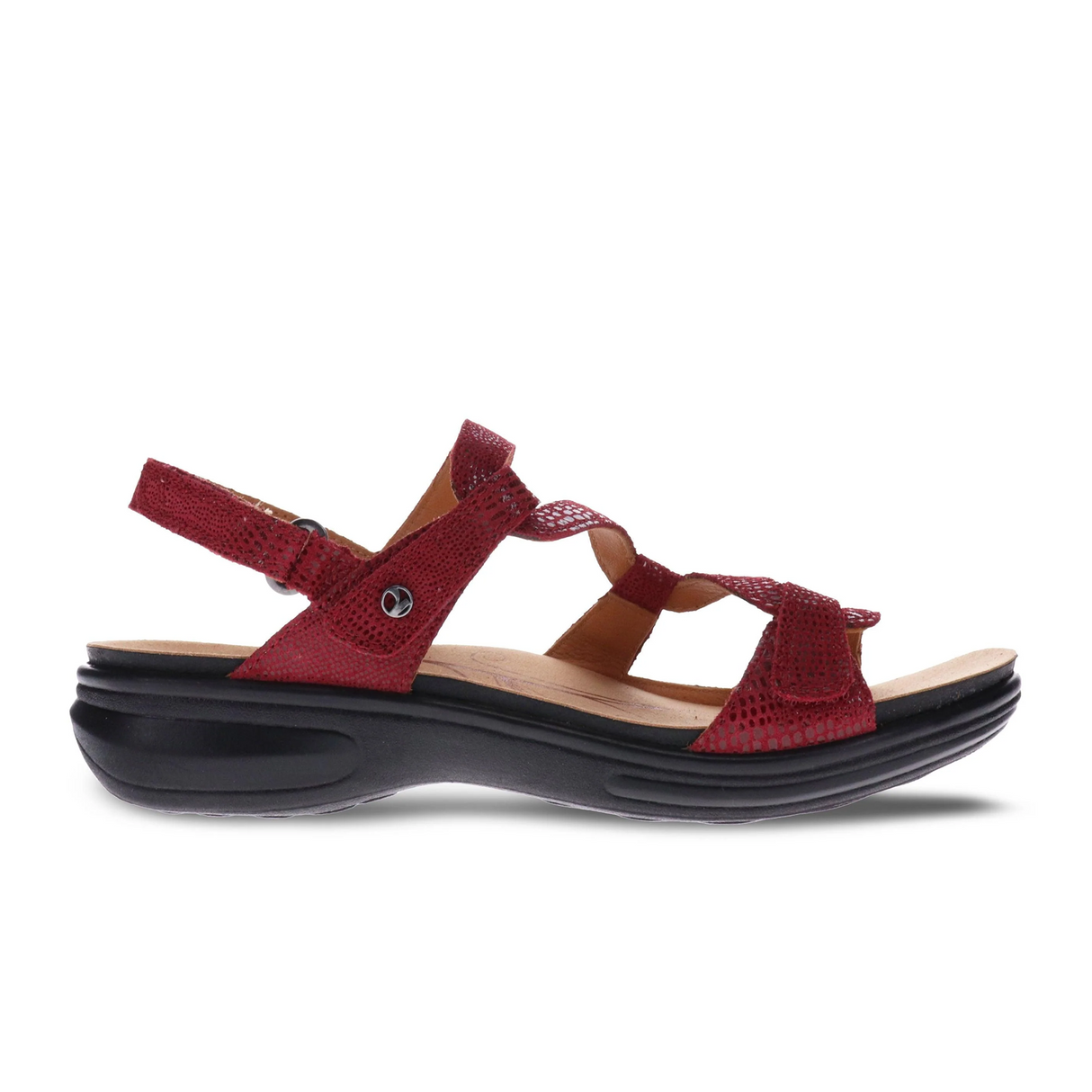 Revere Emerald Backstrap Sandal (Women) - Cherry Lizard Sandal - Backstrap - The Heel Shoe Fitters