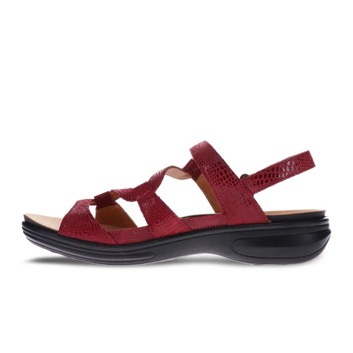 Revere Emerald Backstrap Sandal (Women) - Cherry Lizard Sandal - Backstrap - The Heel Shoe Fitters