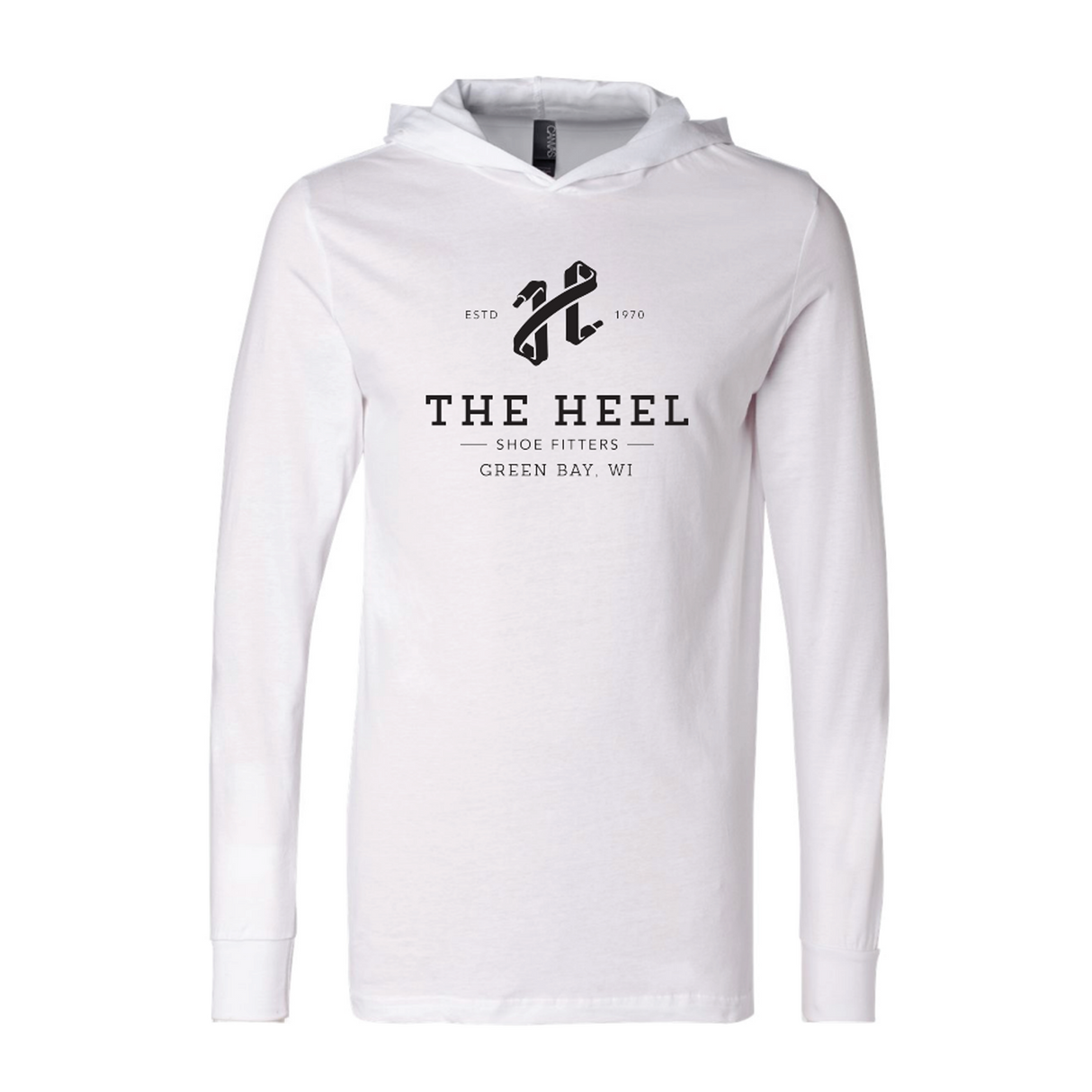 The Heel Shoe Fitters Jersey Hooded Long Sleeve Tee (Unisex) - White Apparel - Top - Long Sleeve - The Heel Shoe Fitters