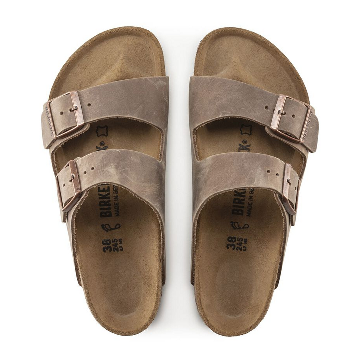 Birkenstock Arizona Narrow Slide Sandal (Unisex) - Tobacco Oiled Leather Sandal - Slide - The Heel Shoe Fitters