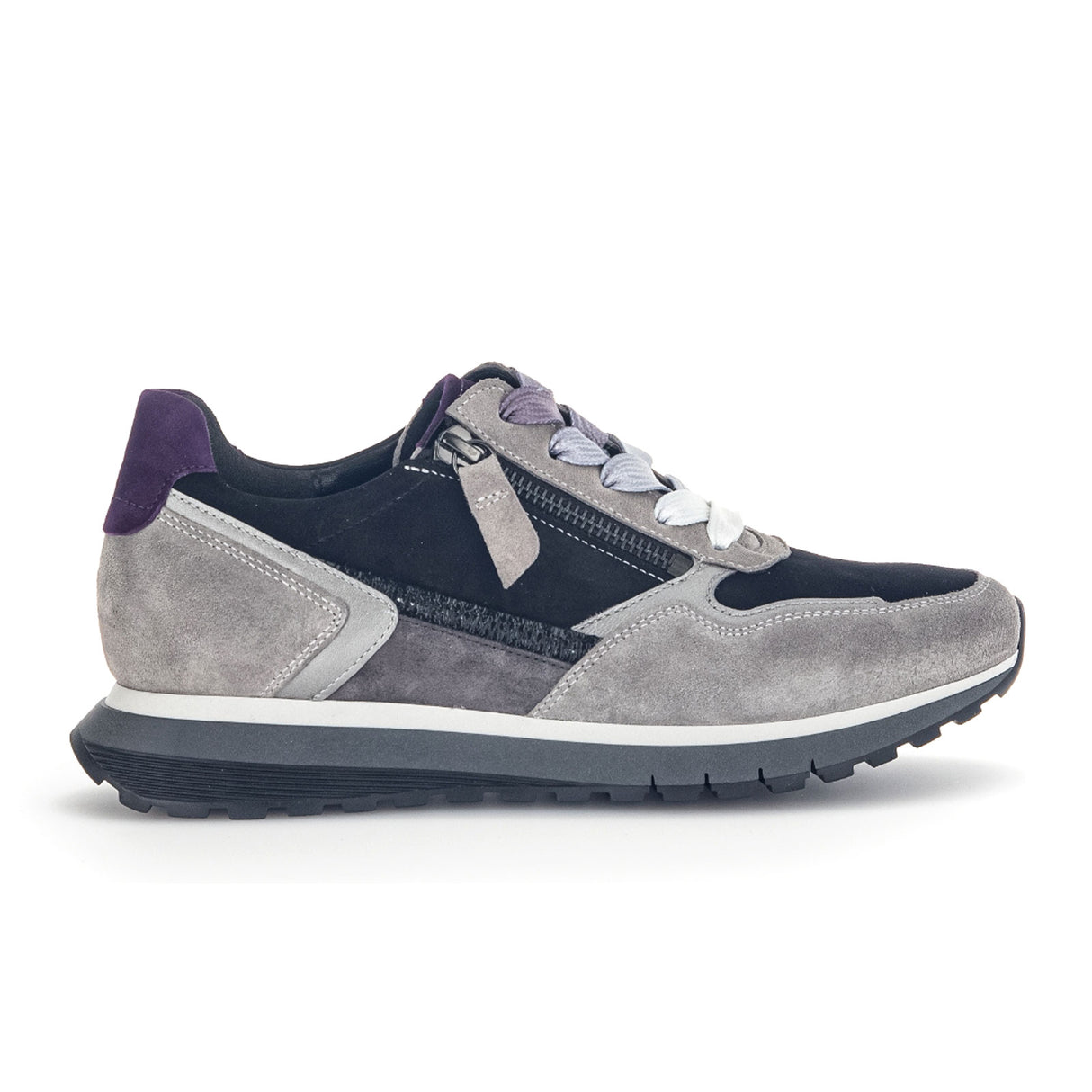 Gabor 378 Kinsey Sneaker (Women) - Grey/Purple/Black Athletic - Athleisure - The Heel Shoe Fitters
