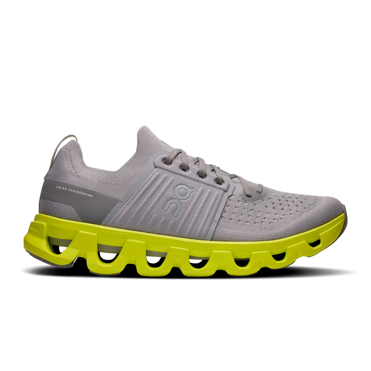 On Running Cloudswift 4 Running Shoe (Men) - Alloy/Lime Athletic - Running - Cushion - The Heel Shoe Fitters