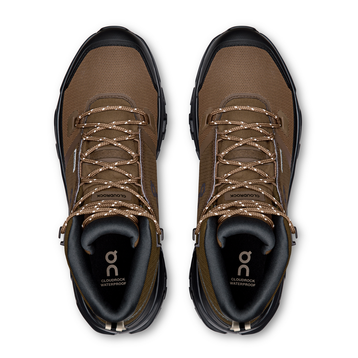 On Running Cloudrock Mid Waterproof Hiking Shoe (Men) - Earth/Black