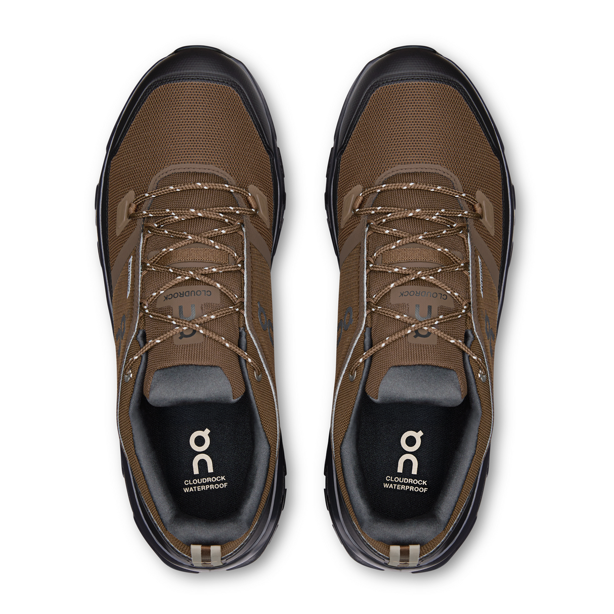 On Running Cloudrock Low Waterproof Hiking Shoe (Men) - Earth/Black