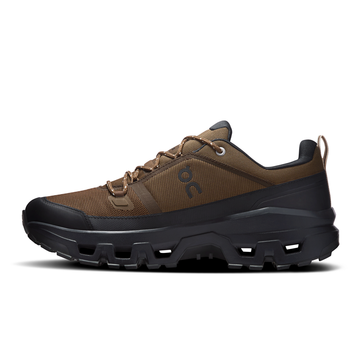 On Running Cloudrock Low Waterproof Hiking Shoe (Men) - Earth/Black