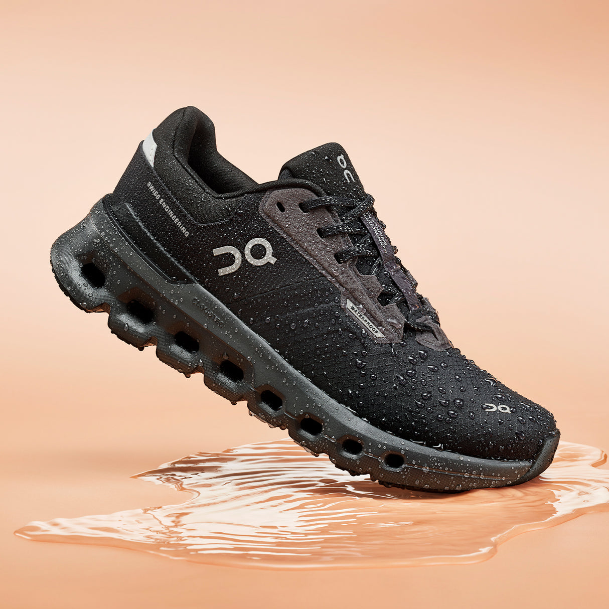 On Running Cloudrunner 2 Waterproof Running Shoe (Women) - Magnet/Black Athletic - Running - Cushion - The Heel Shoe Fitters