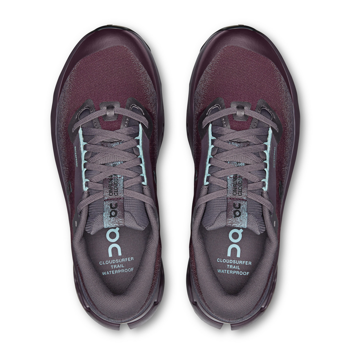 On Running Cloudsurfer Trail 2 Waterproof Running Shoe (Women) - Urchin/Pebble