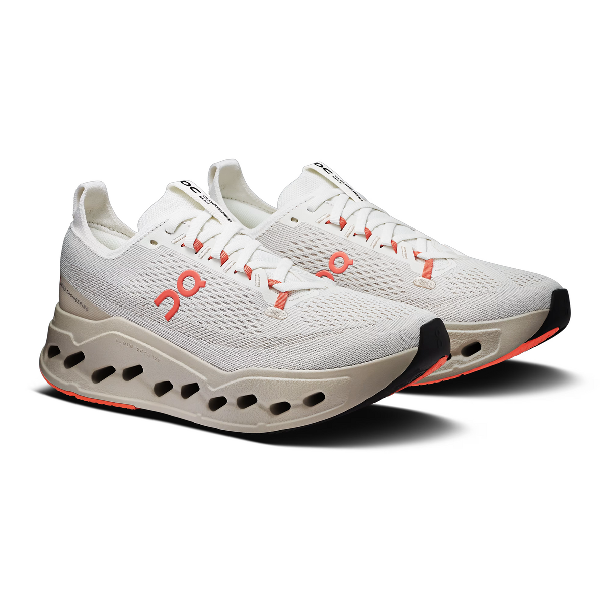 On Running Cloudsurfer Max Running Shoe (Women) - Ivory/Salmon Athletic - Running - Cushion - The Heel Shoe Fitters