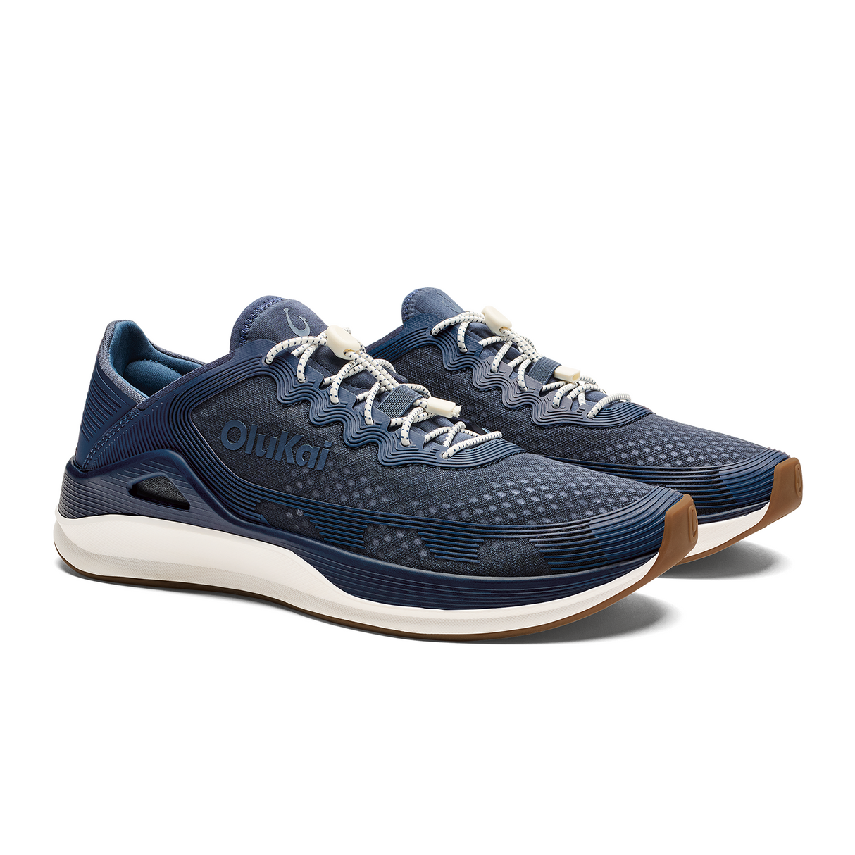 OluKai Ahi Sneaker (Men) - Mood Indigo/Coastal Blue Athletic - Casual - Lace Up - The Heel Shoe Fitters