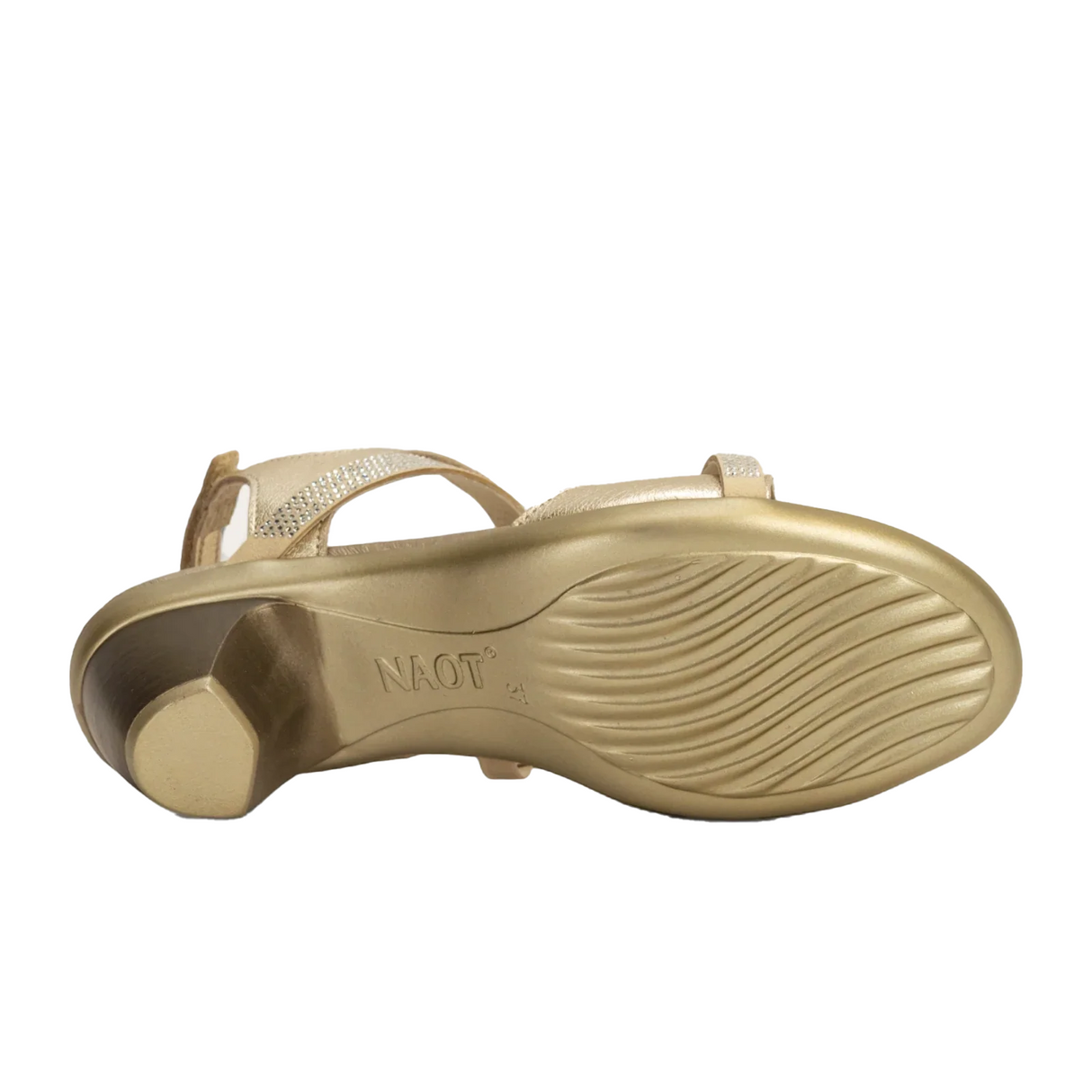 Naot Innovate Heeled Sandal (Women) - Radiant Gold Leather Sandal - Heel/Wedge - The Heel Shoe Fitters