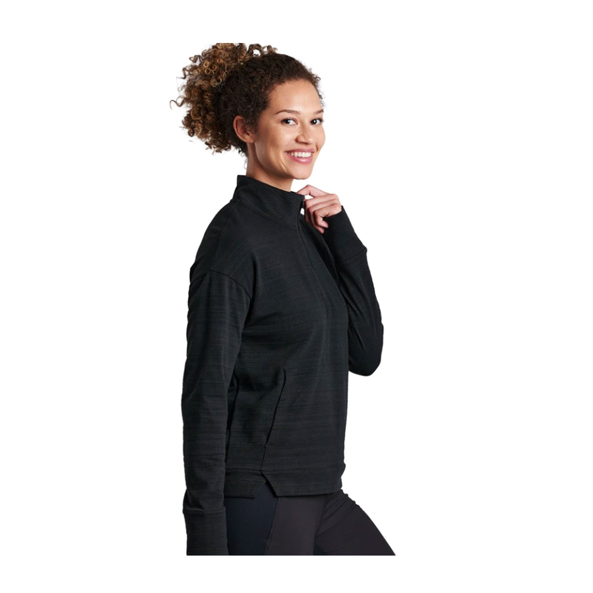 Kuhl Accel 1/2 Zip Long Sleeve Top (Women) - Black - The Heel Shoe Fitters