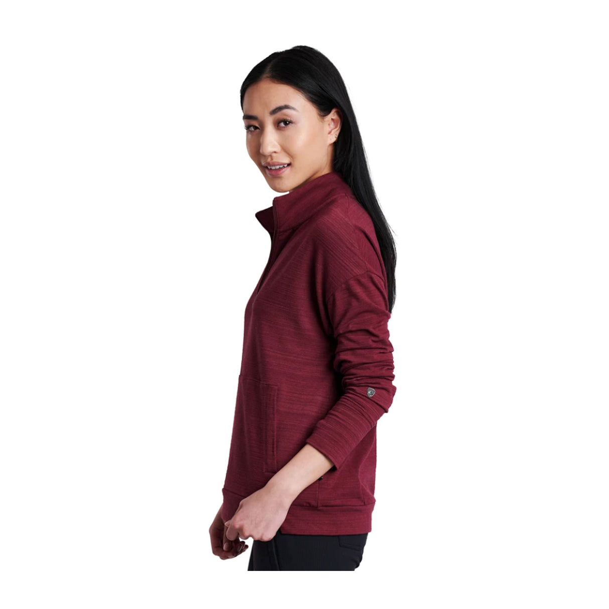 Kuhl Accel 1/2 Zip Long Sleeve Top (Women) - Zinfandel - The Heel Shoe Fitters