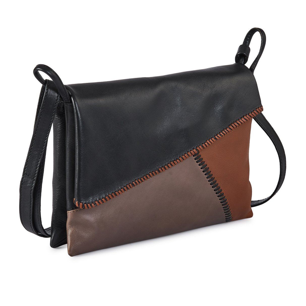 Milo Giorgia Crossbody Bag - Brown/Grey/Buckskin