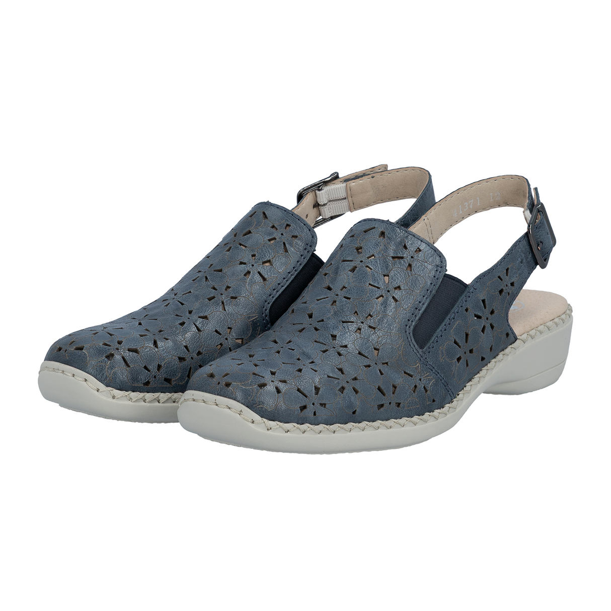 Rieker Doris 71 Clog (Women) - Blue Dress-Casual - Clogs & Mules - The Heel Shoe Fitters