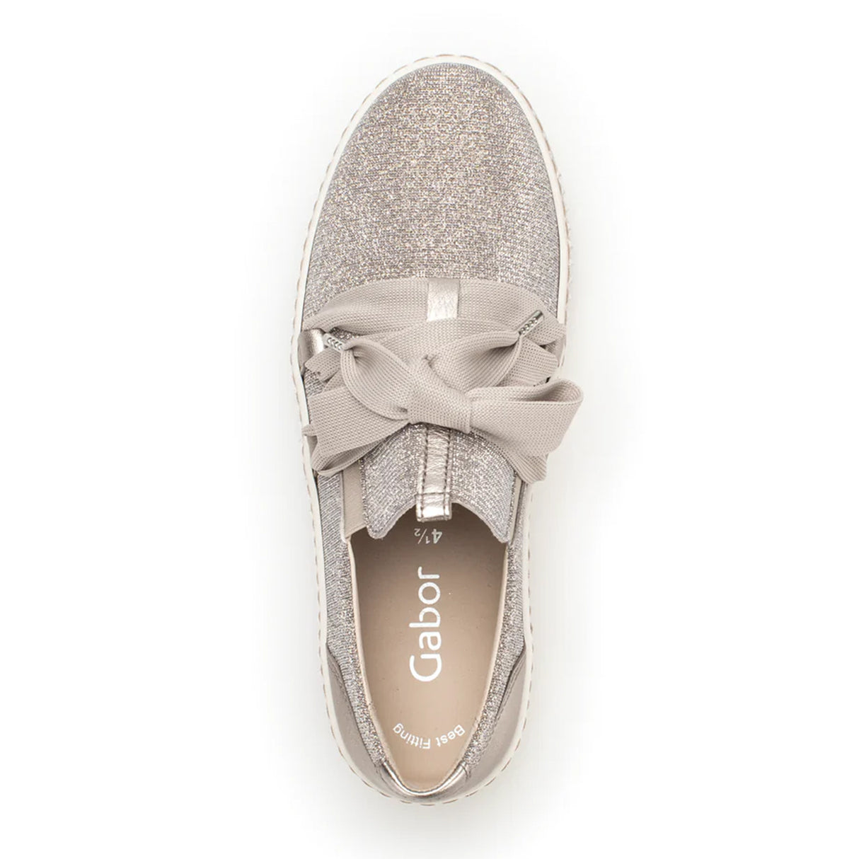 Gabor 333 Bow Sneaker (Women) - Rosato Metallic Athletic - Casual - Lace Up - The Heel Shoe Fitters