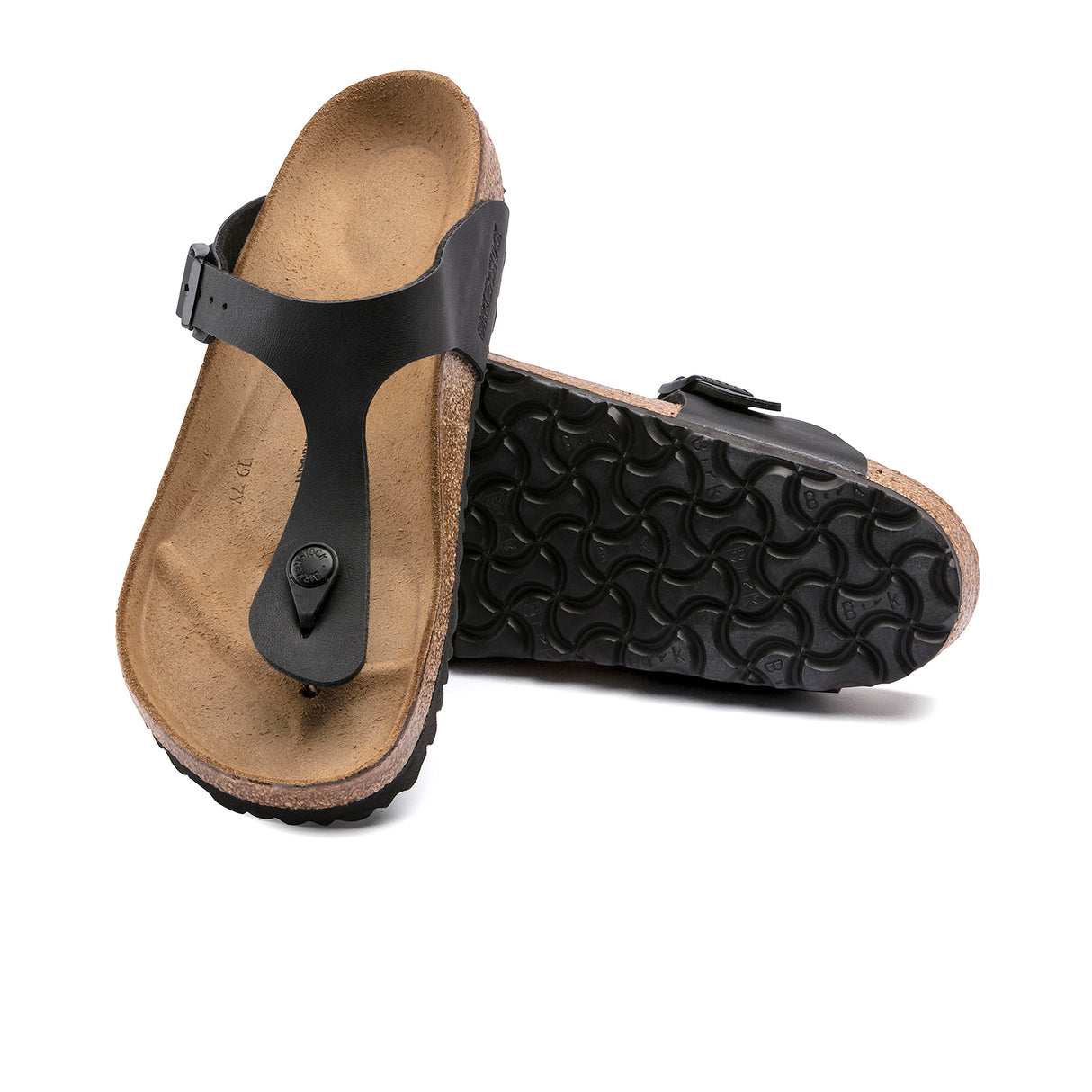 Birkenstock Gizeh Sandal (Women) - Black Birko-Flor Sandal - Thong - The Heel Shoe Fitters