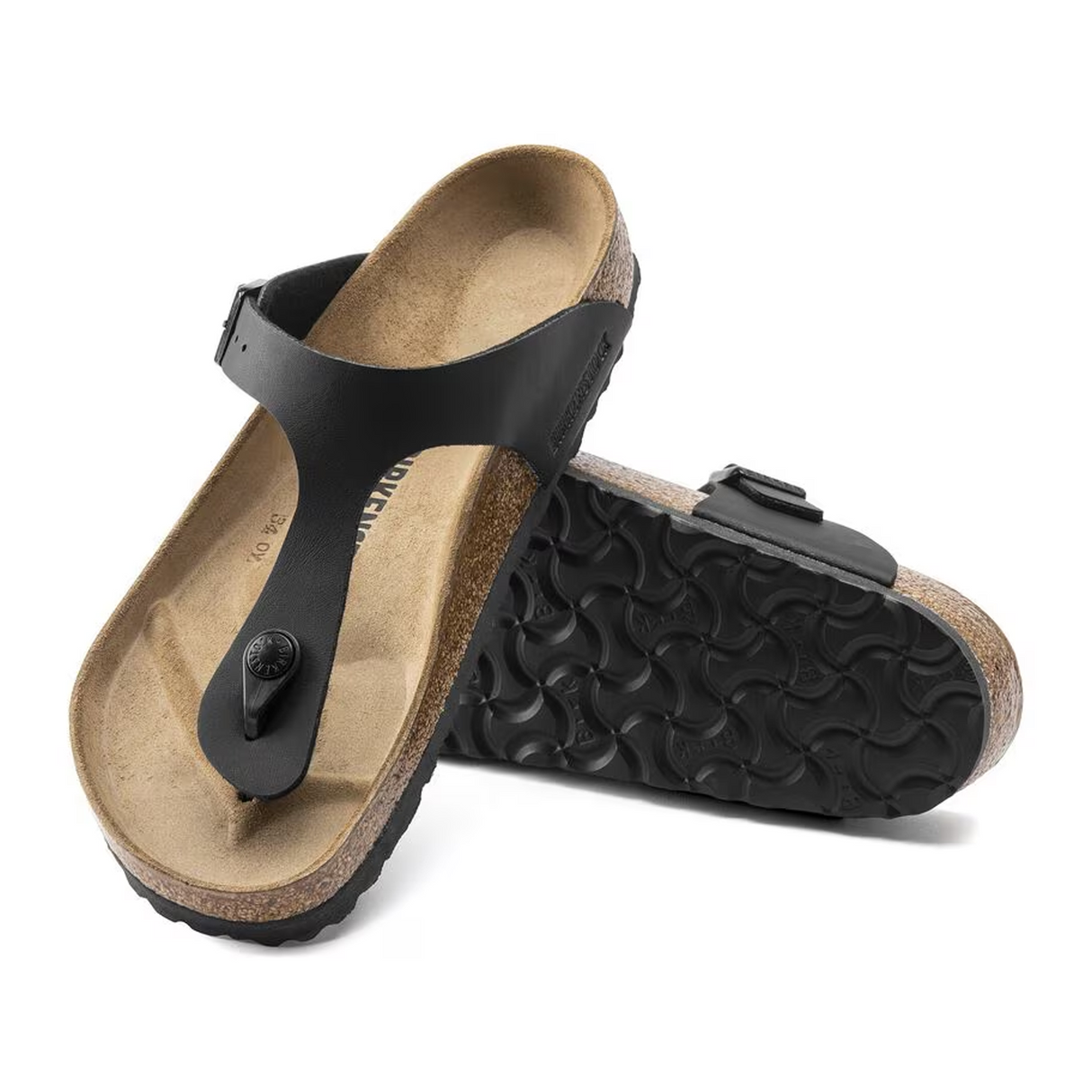 Birkenstock Gizeh Sandal (Women) - Black Birko-Flor Sandal - Thong - The Heel Shoe Fitters