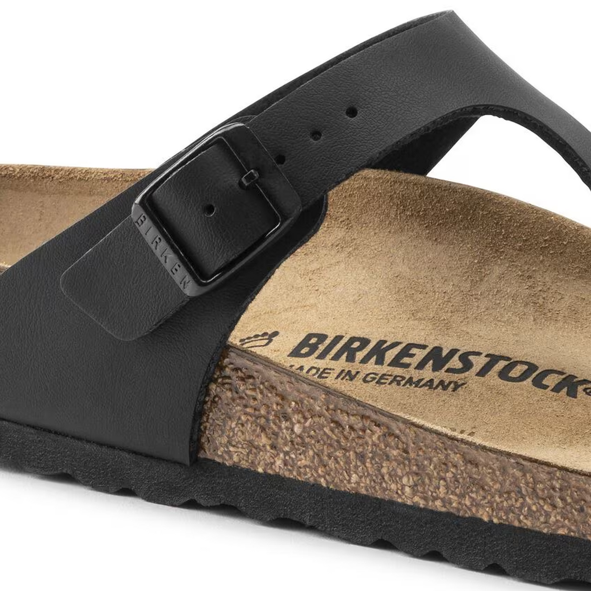 Birkenstock Gizeh Sandal (Women) - Black Birko-Flor Sandal - Thong - The Heel Shoe Fitters