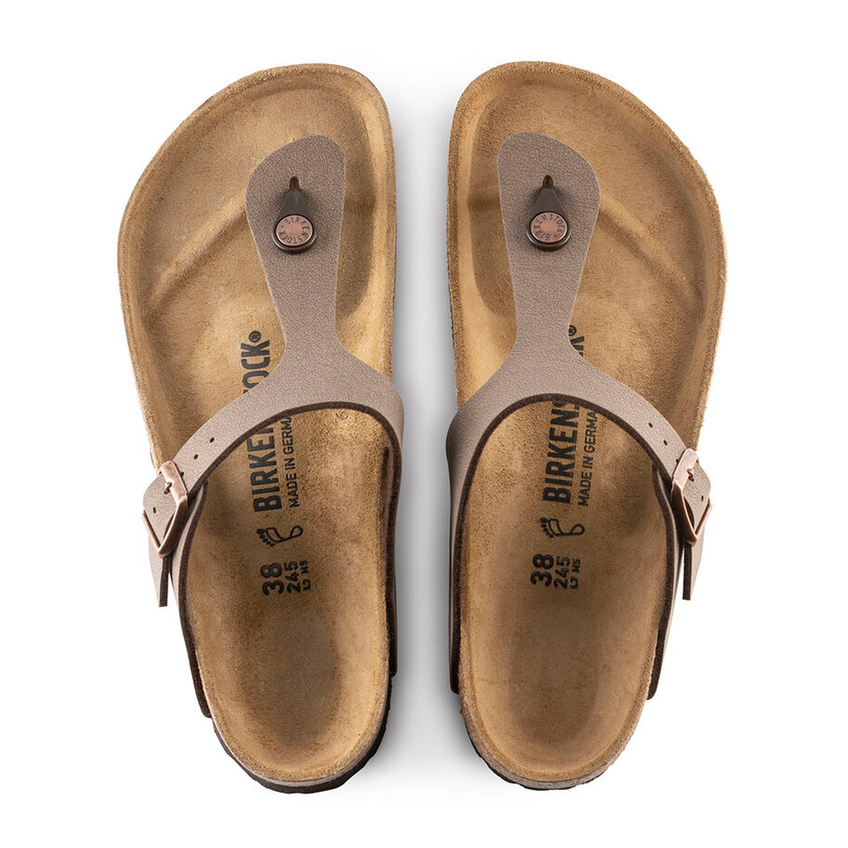 Birkenstock Gizeh Sandal (Women) - Mocha Birkibuc Sandal - Thong - The Heel Shoe Fitters