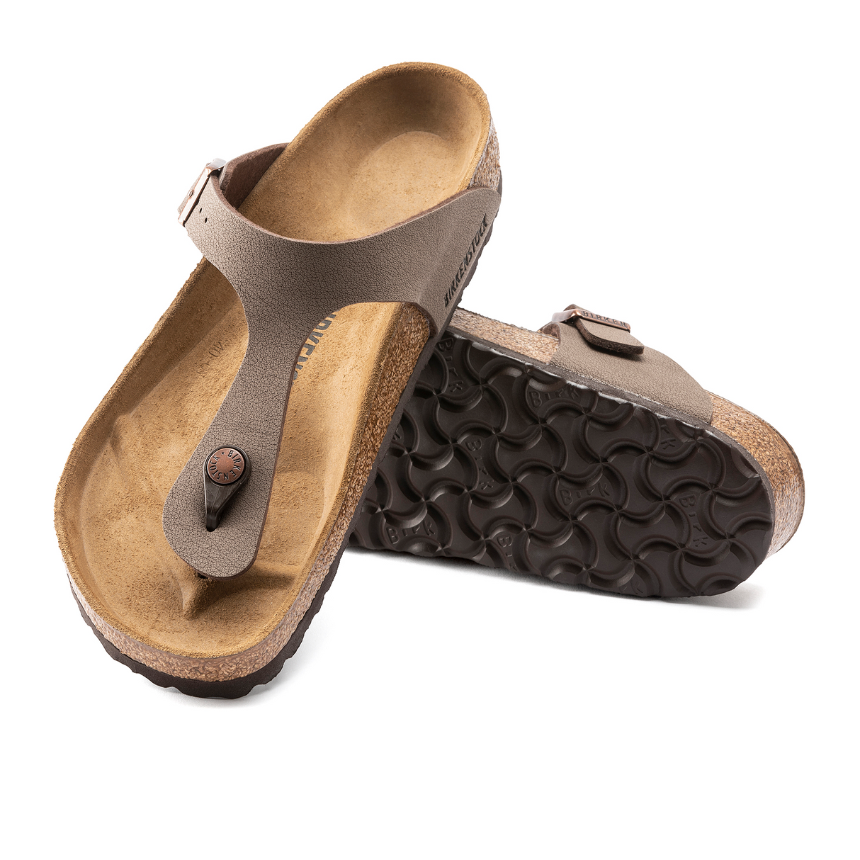 Birkenstock Gizeh Sandal (Women) - Mocha Birkibuc Sandal - Thong - The Heel Shoe Fitters