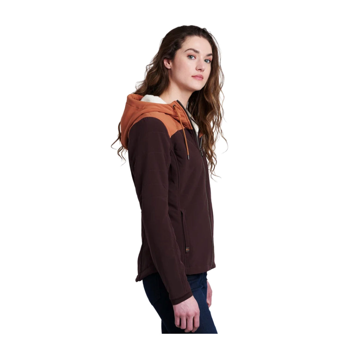 Kuhl Aero Fleece Hoody (Women) - Ganache/Copper Apparel - Jacket - Lightweight - The Heel Shoe Fitters