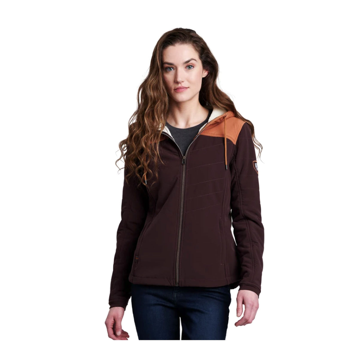 Kuhl Aero Fleece Hoody (Women) - Ganache/Copper Apparel - Jacket - Lightweight - The Heel Shoe Fitters