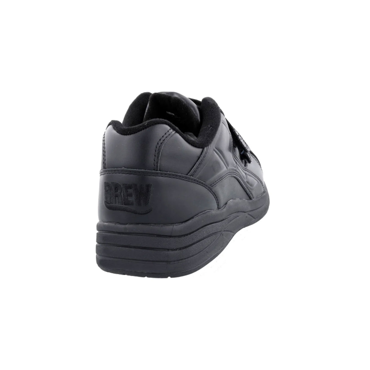 Drew Force V Hook and Loop Walking Shoe (Men) - Black Leather Athletic - Walking - The Heel Shoe Fitters