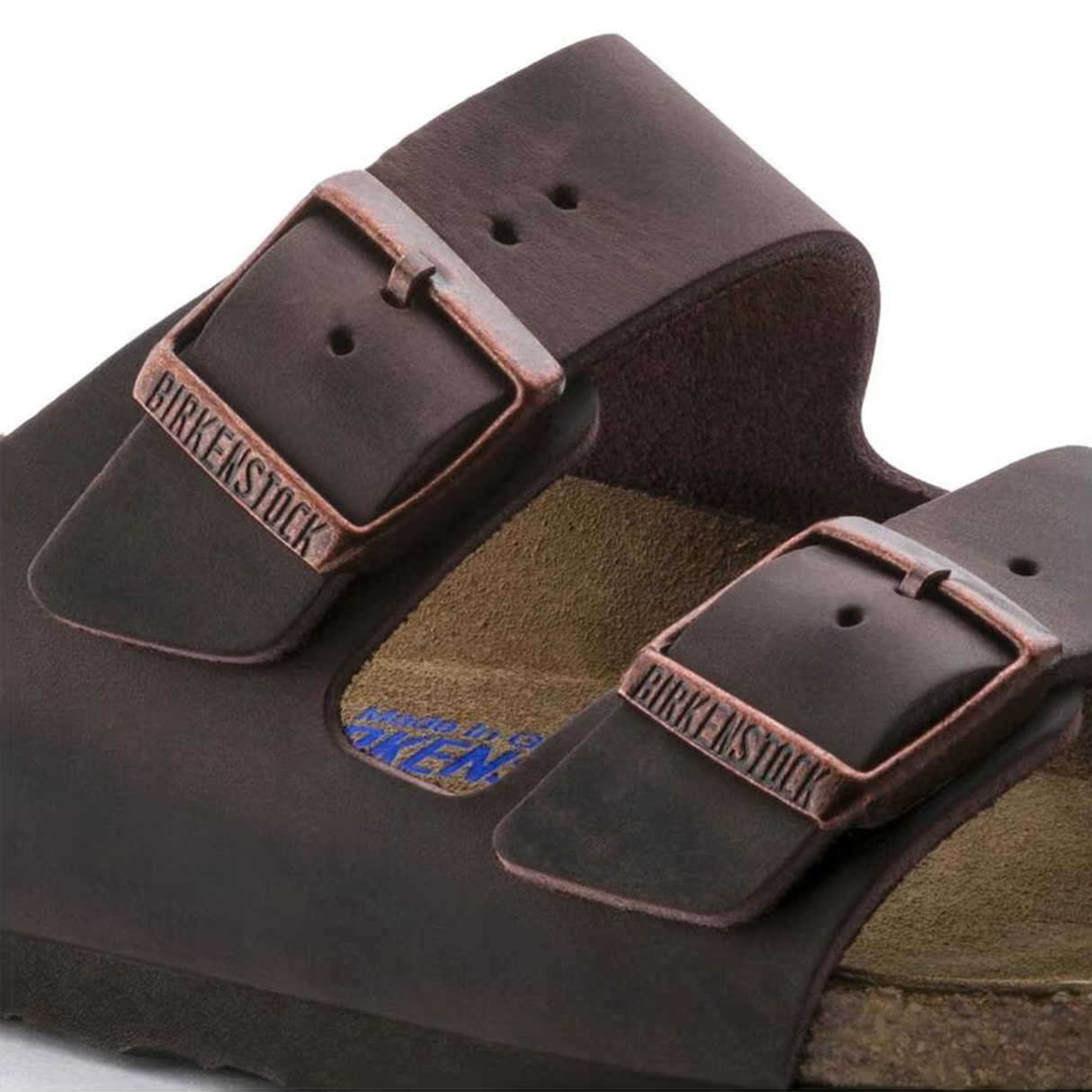 Birkenstock Arizona Soft Footbed Narrow Slide Sandal (Unisex) - Habana Oiled Leather Sandal - Slide - The Heel Shoe Fitters