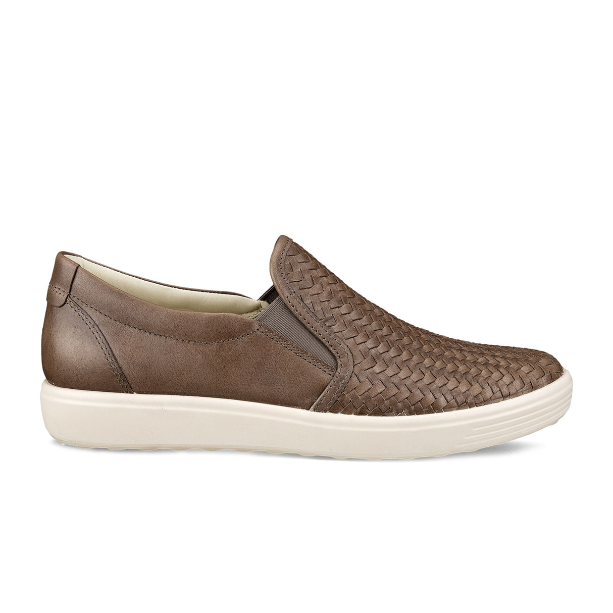 ECCO Soft 7 Woven Slip On 2.0 (Women) - Taupe Pallermo V2 Dress-Casual - Slip On - The Heel Shoe Fitters