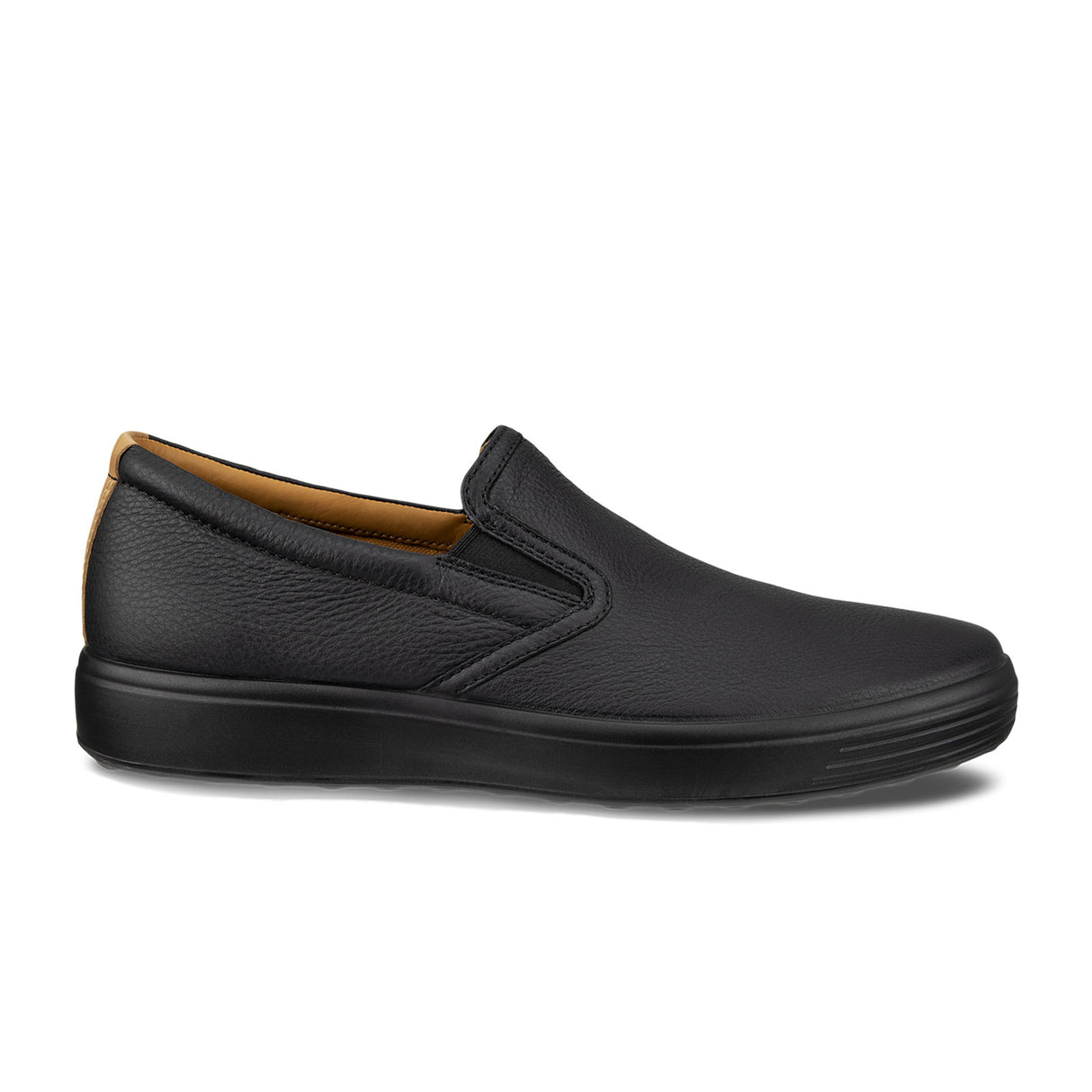 ECCO Soft 7 Slip On 2.0 (Men) - Black/Lion Dress-Casual - Slip On - The Heel Shoe Fitters