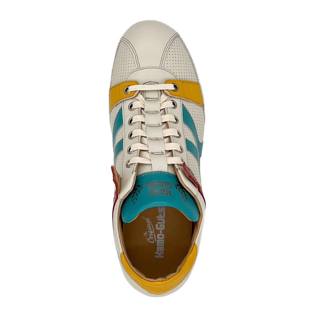 Kamo-Gutsu TIFO 044 Low Sneaker (Men) - Bianco/Atlantico Dress-Casual - Lace Ups - The Heel Shoe Fitters