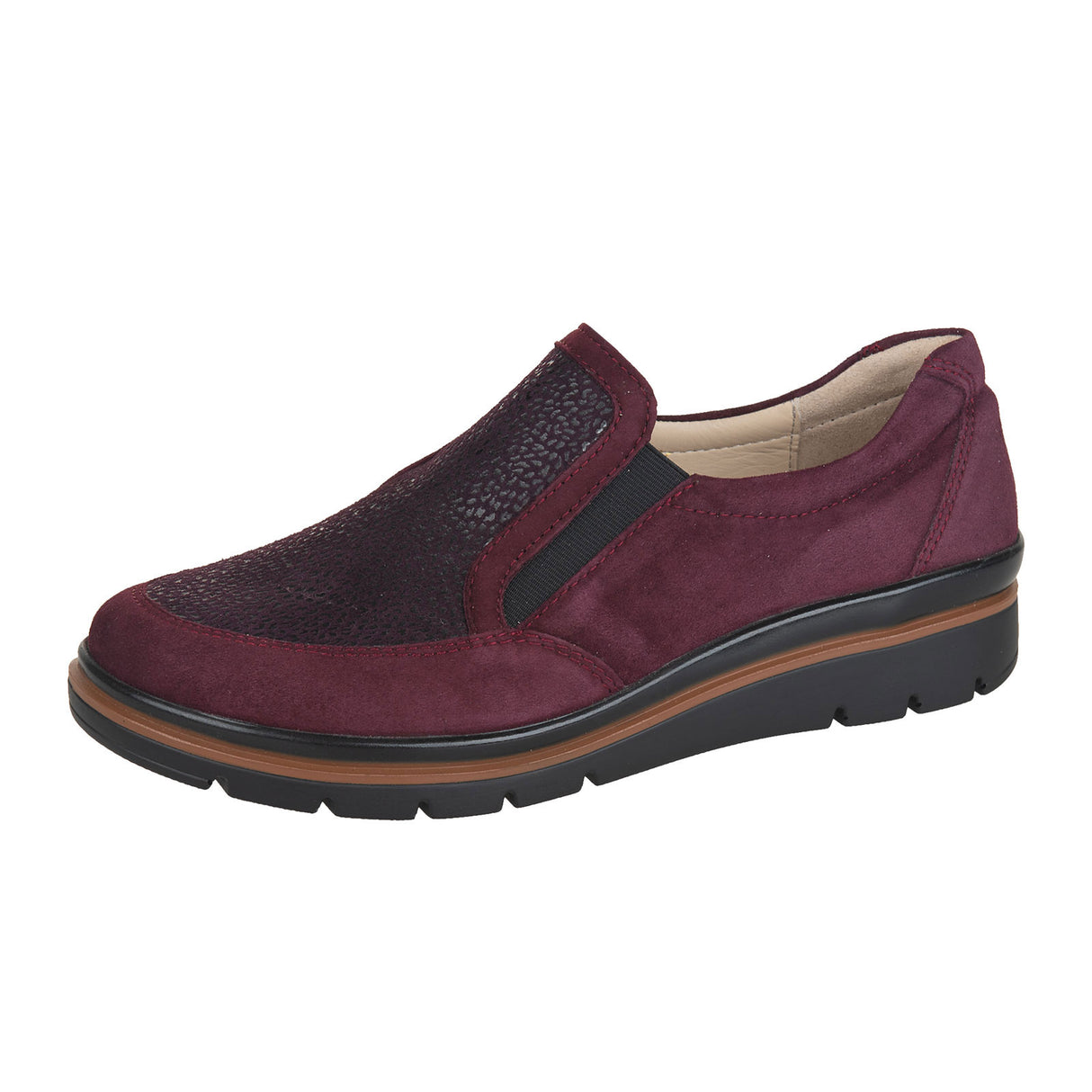 Fidelio Namir Slip On (Women) - Vino Nubuck Dress-Casual - Slip On - The Heel Shoe Fitters