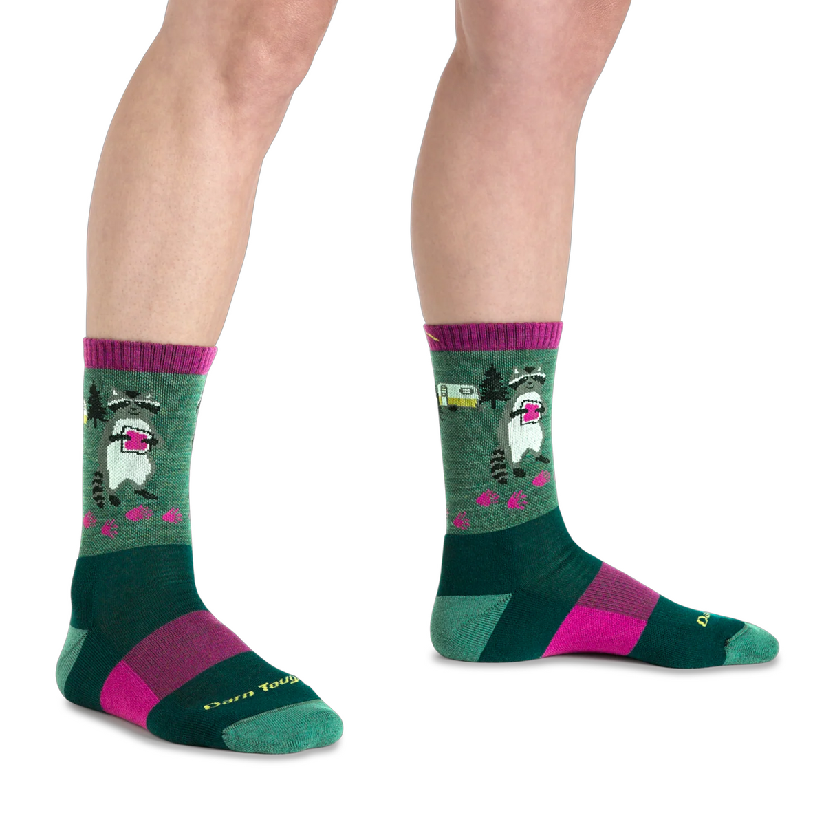 Darn Tough Critter Club Lightweight Micro Crew Sock with Cushion (Women) - Moss Accessories - Socks - Performance - The Heel Shoe Fitters