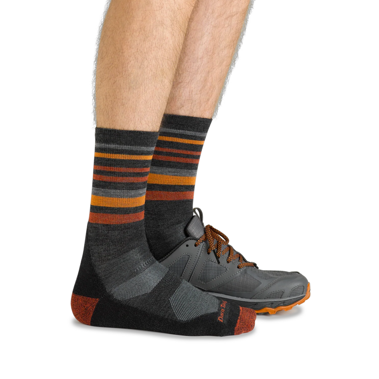 Darn Tough Fastpack Lightweight Micro Crew Sock with Cushion (Men) - Charcoal Accessories - Socks - Performance - The Heel Shoe Fitters