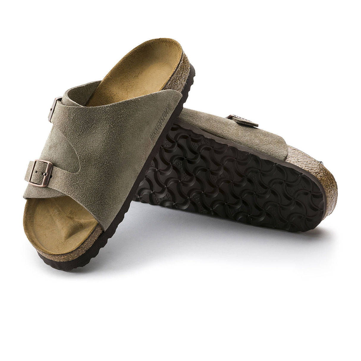 Birkenstock Zurich Sandal (Men) - Taupe Suede Sandals - Slide - The Heel Shoe Fitters
