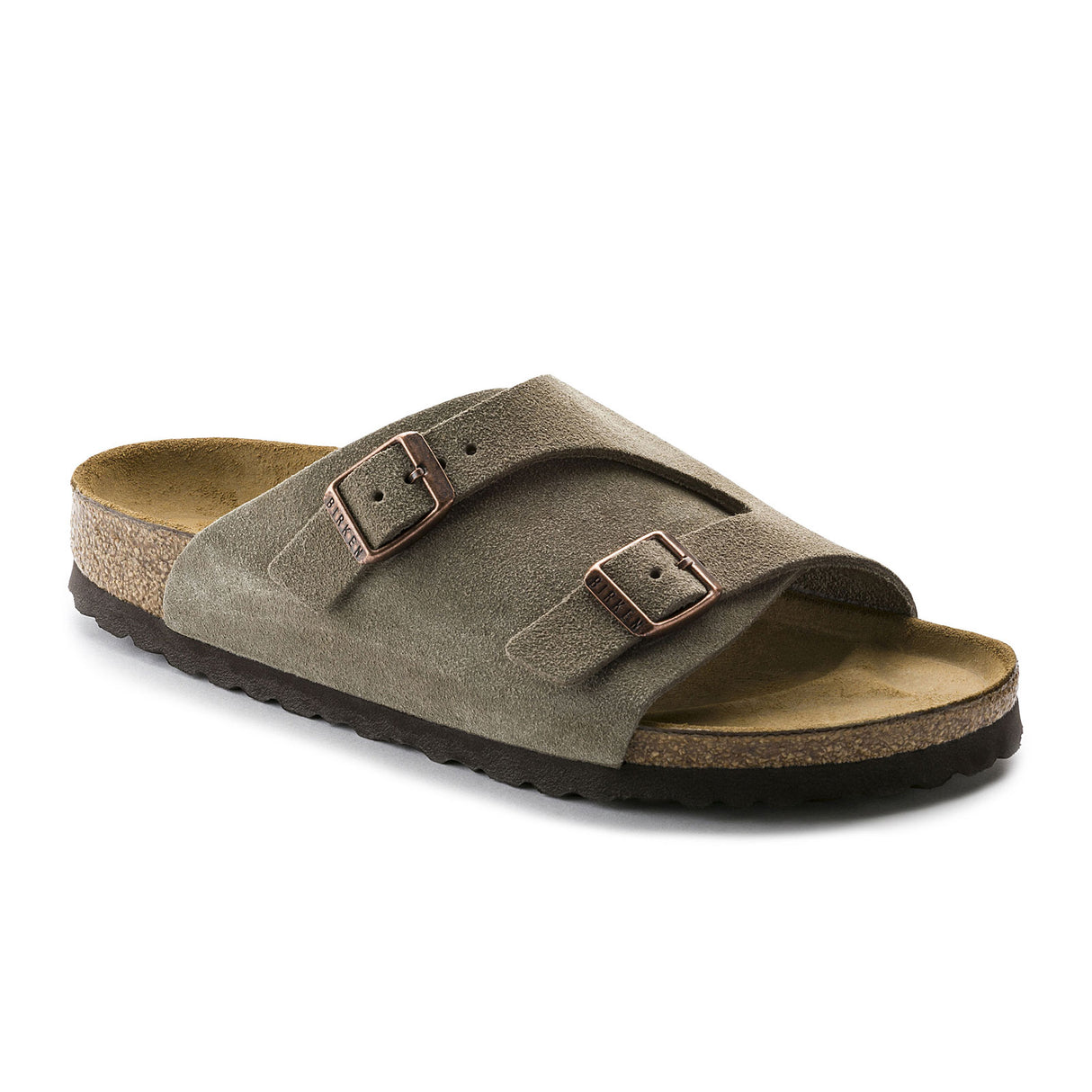 Birkenstock Zurich Slide Sandal (Men) - Taupe Suede Sandal - Slide - The Heel Shoe Fitters